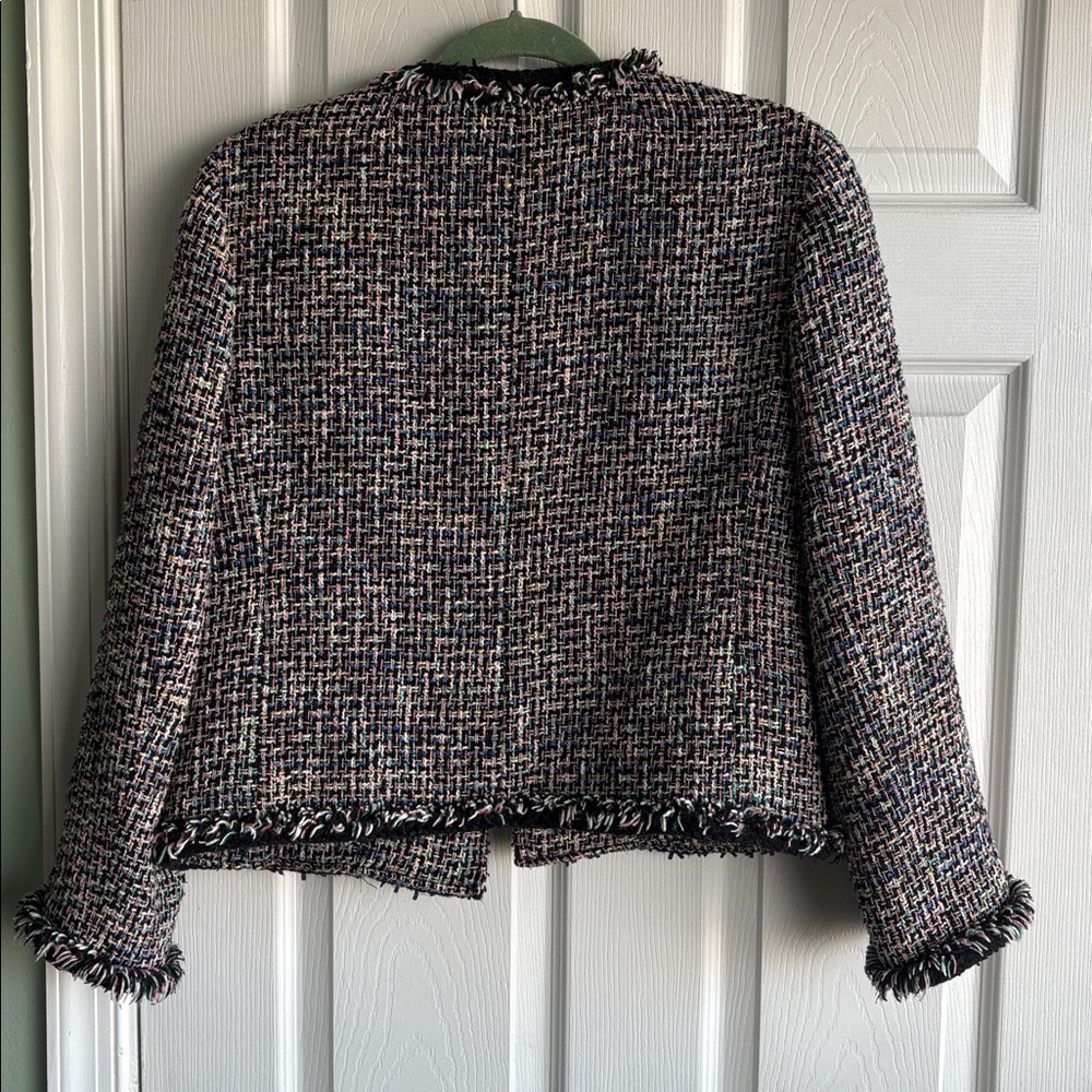 J. Crew Multicolor Tweed Fringe-Trim Blazer - Picture 7 of 7
